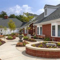 Orchard Woods fenced courtyard